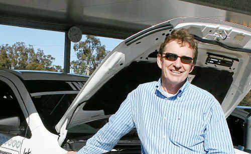 Inky Tulloch with his Mitsubishi EVO 10 at Morgan Park. Inky Tulloch with his Mitsubishi EVO 10 at Morgan Park.